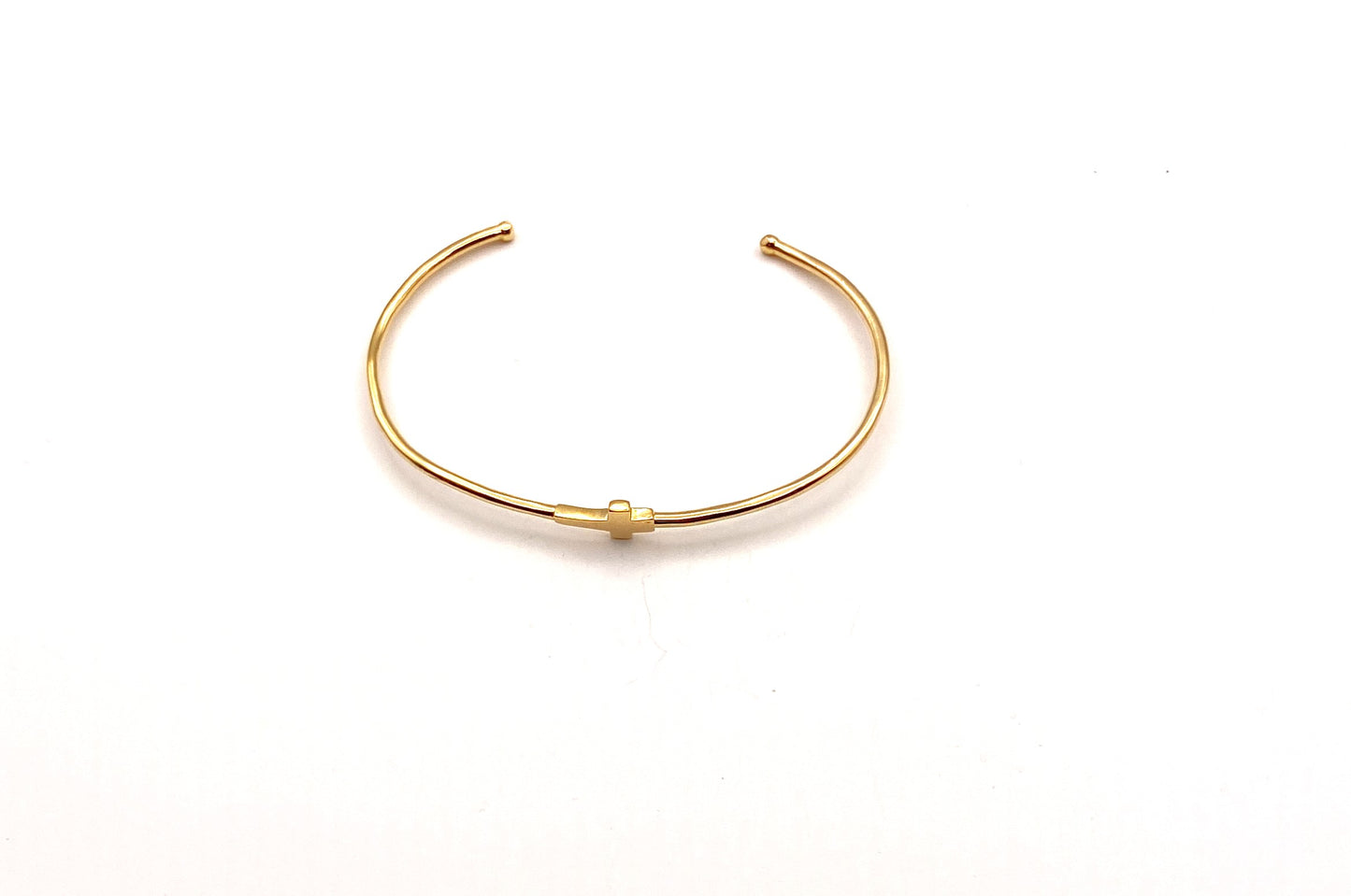 Mini cross open bangle