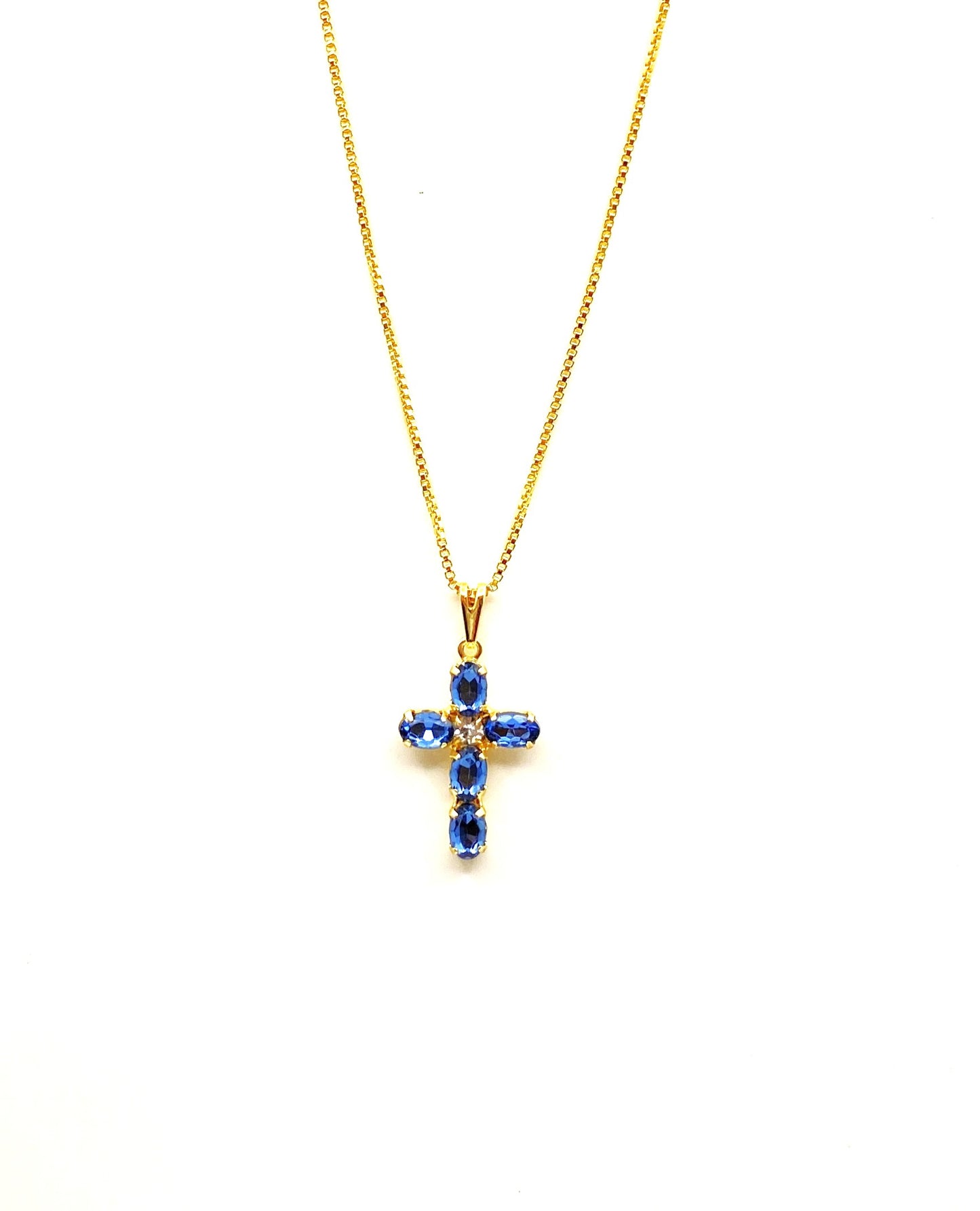 Blue crystal cross