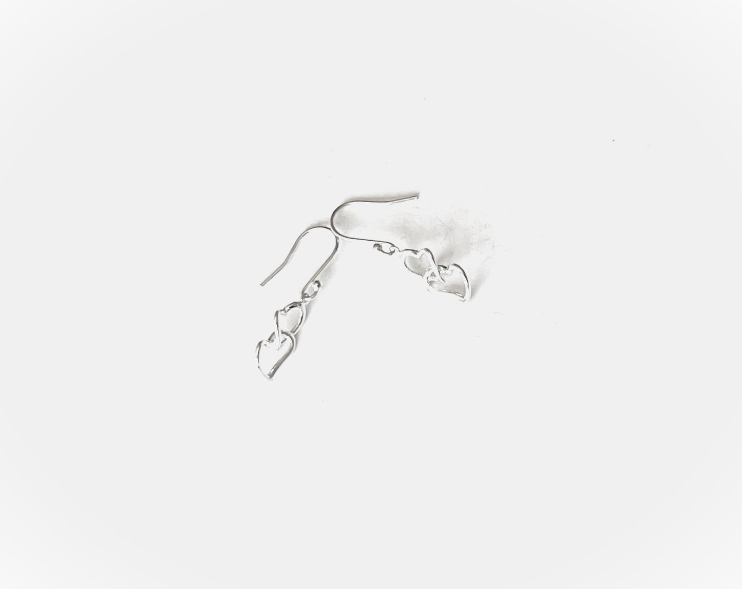 Double heart earrings