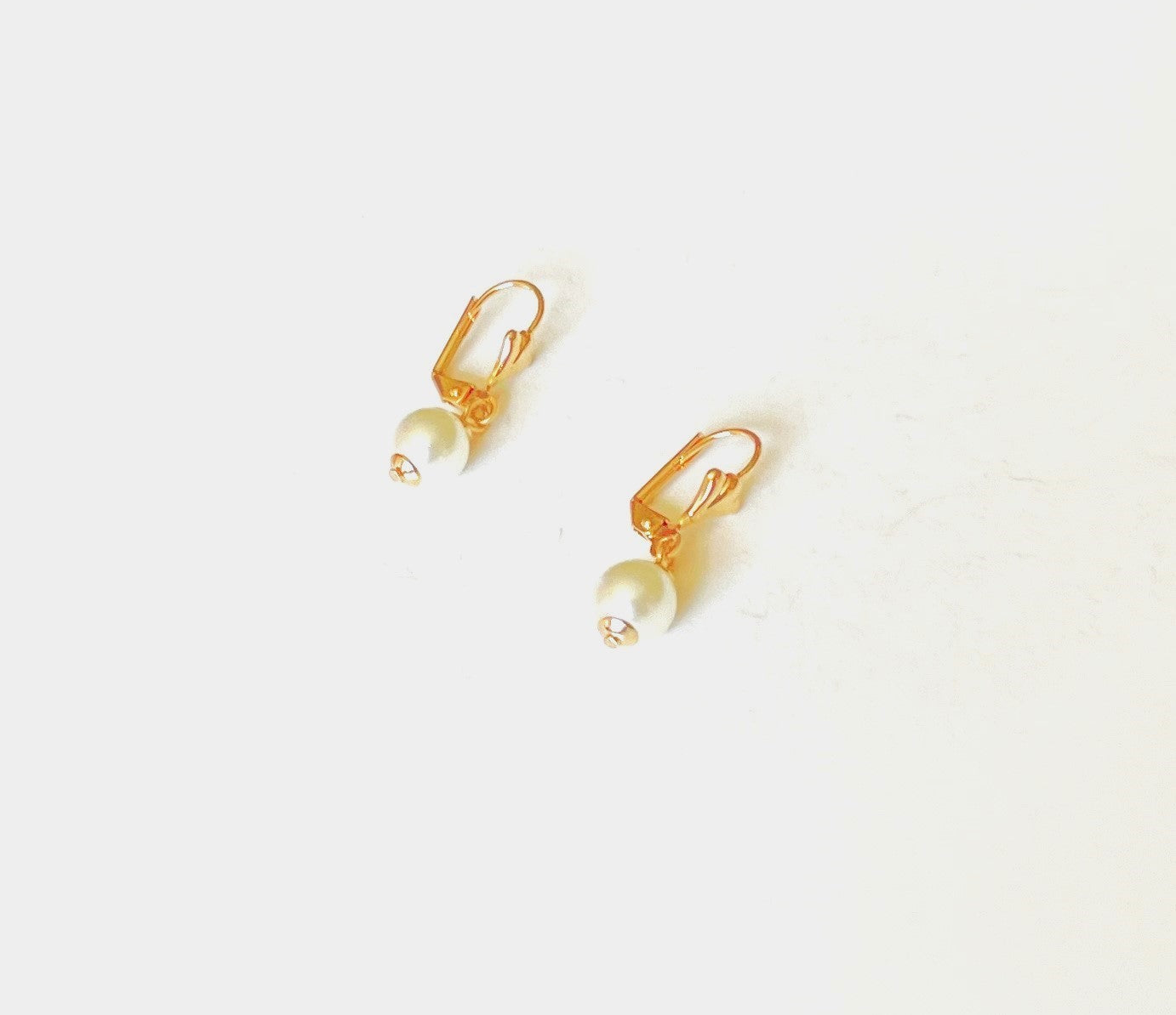 Pearl hoop earrings