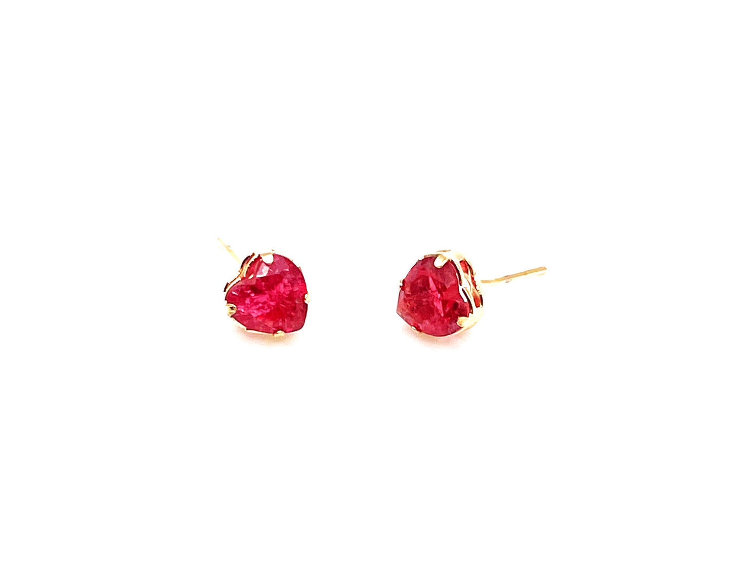 Solitarie heart earrings