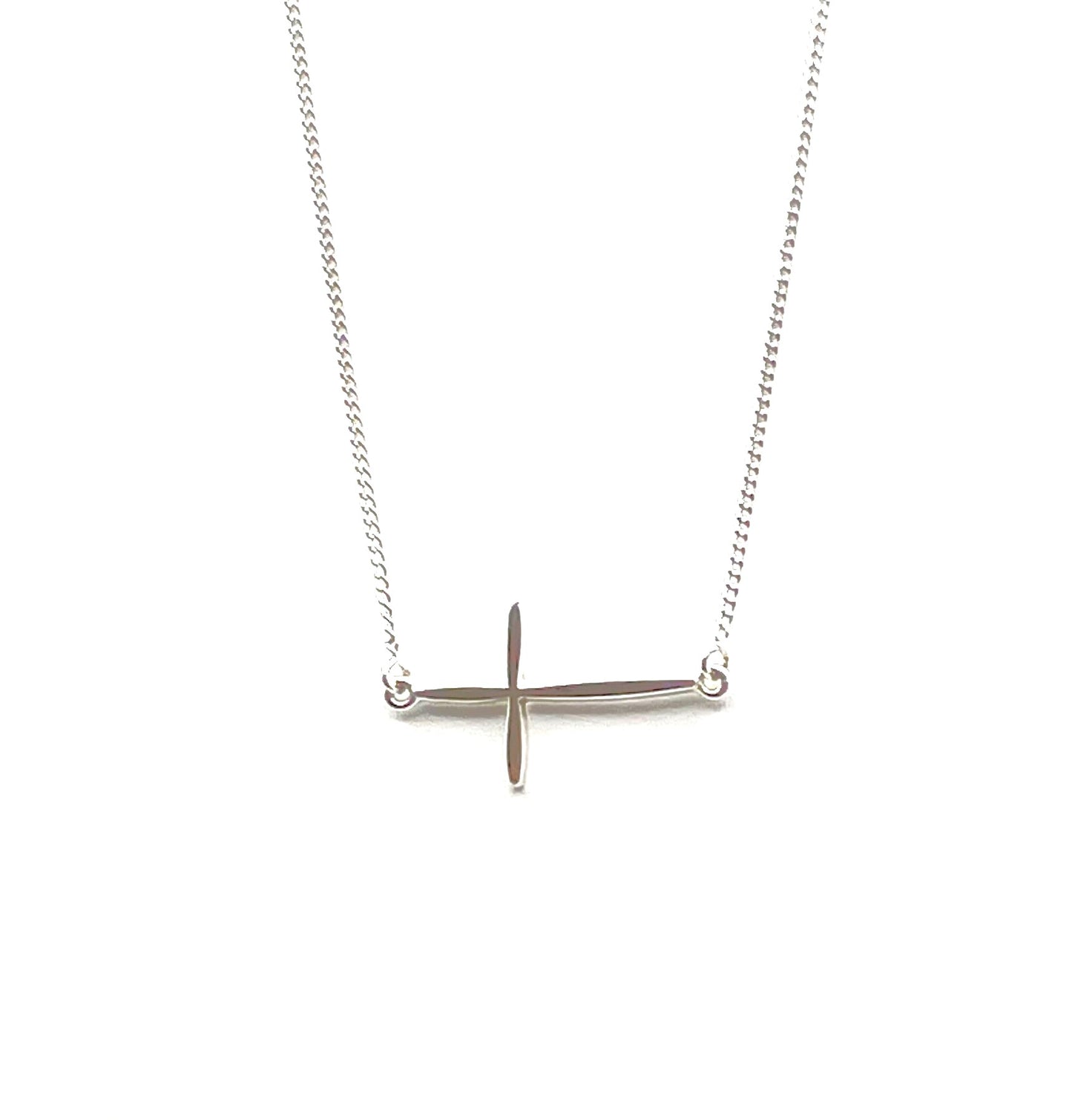 Silver cross necklace