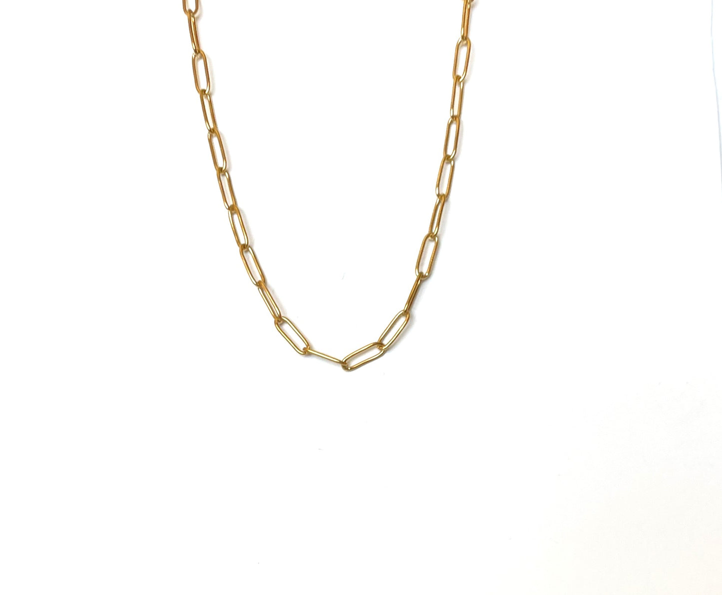 Paper clip link necklace