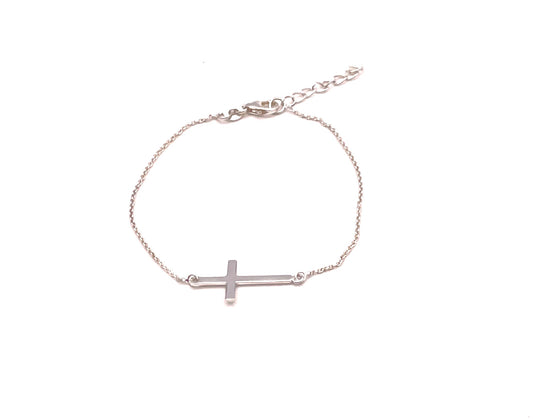 Silver Cross bracelet