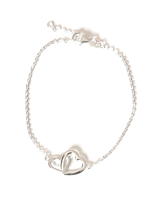 Linked hearts bracelet
