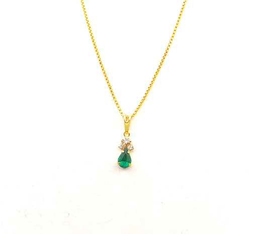 Green drop necklace