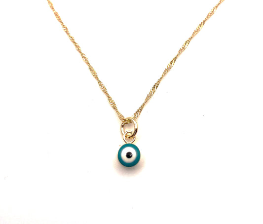 Tiny evil eye necklace