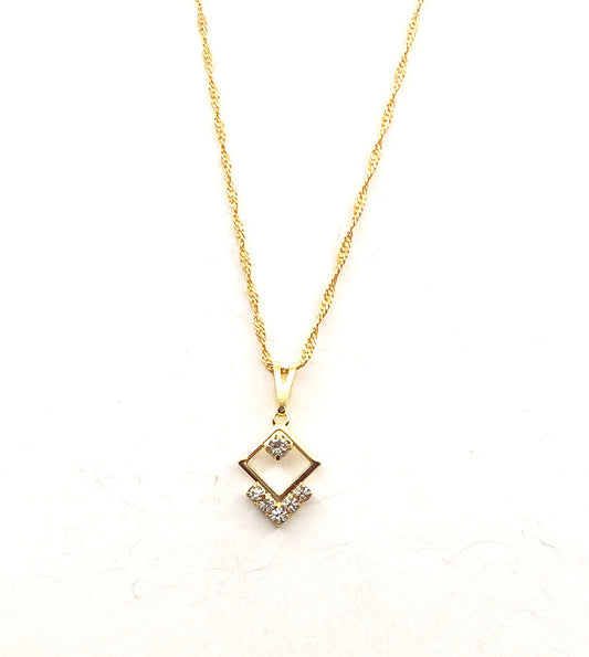 Crystal triangle necklace