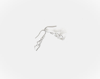Double heart earrings