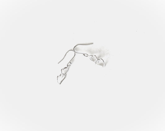 Double heart earrings