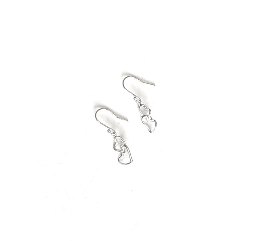 Double heart earrings