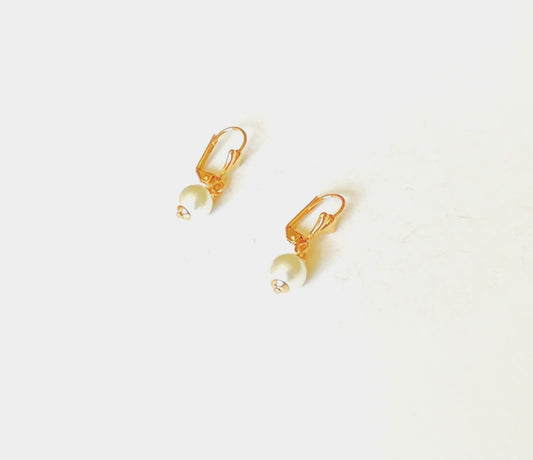 Pearl hoop earrings