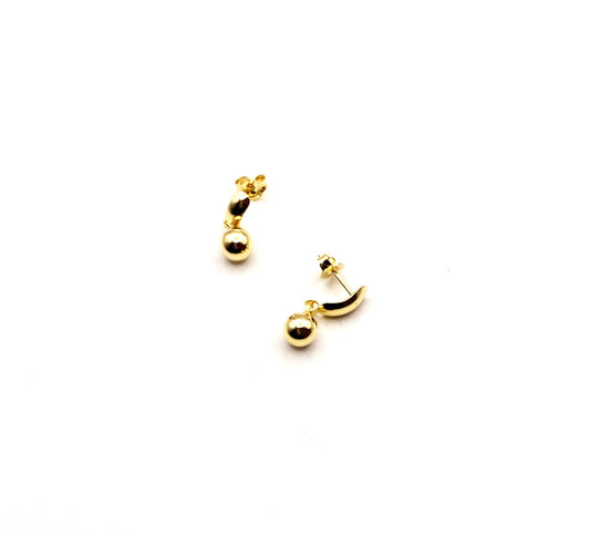 Dainty dangling ball earrings
