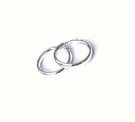 Silver hoops