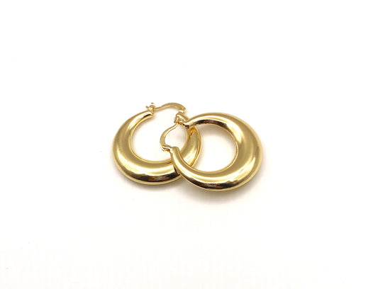 Puffy hoop earrings