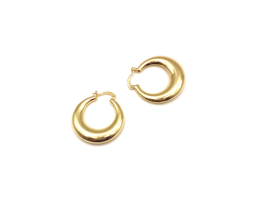 Puffy hoop earrings