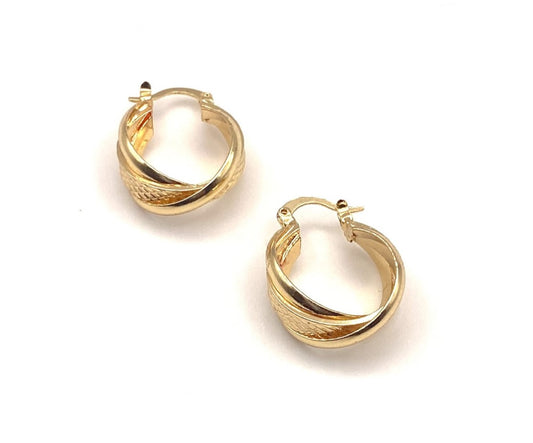 Twisted hoop earrings