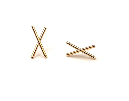 X shape earrings