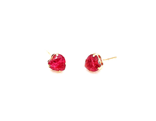 Solitarie heart earrings