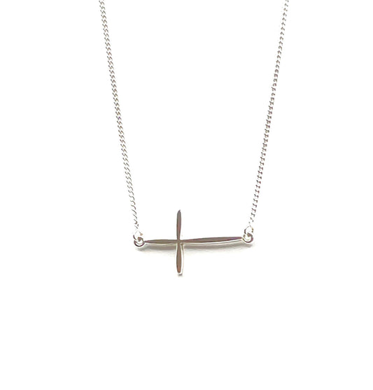 Silver cross necklace