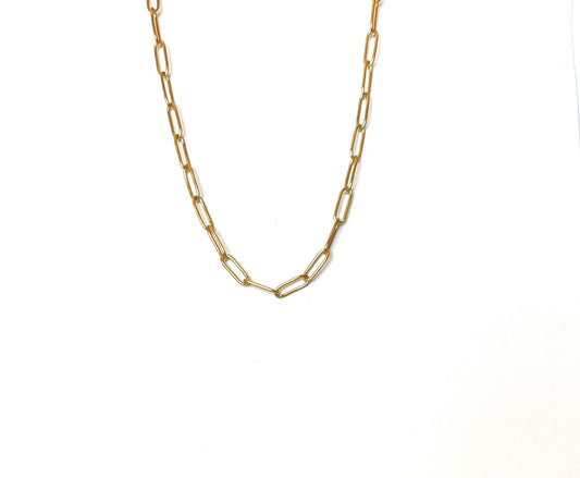 Paper clip link necklace